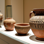 **

Prompt: A stunning photo of Phoenician artifacts inside the Beirut National Museum. Focus on delicate glasswork, pottery, and detailed sculptures, highlighting the artistry and maritime achievements of the Phoenician civilization.

**
