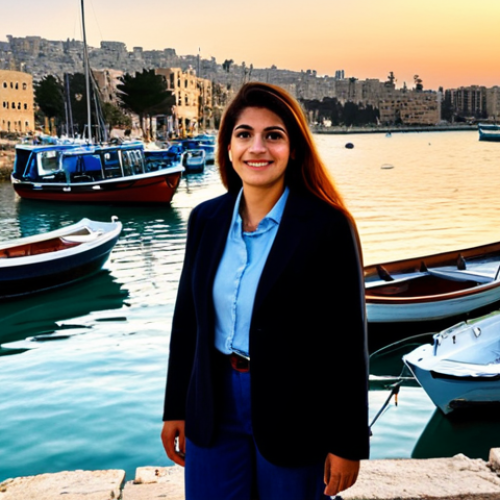 Home 19 **
A fully clothed female traveler in modest attire, exploring the ancient port of Sidon, Lebanon. Fishing boats and modern yachts are visible in the harbor. Ruins of the old Phoenician port are visible in the background. The sky is at sunset, casting a warm glow on the scene. Safe for work, appropriate content, perfect anatomy, natural proportions, professional photography, high quality.
**